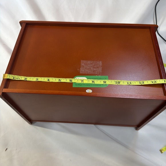 VINTAGE COLLECTIONS INC 14x10 ROOSTER DIASY FLOWERS WOODEN STORAGE BREAD BOX 1 - Picture 6 of 7